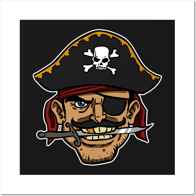 cool pirates black Wall Art by wtama